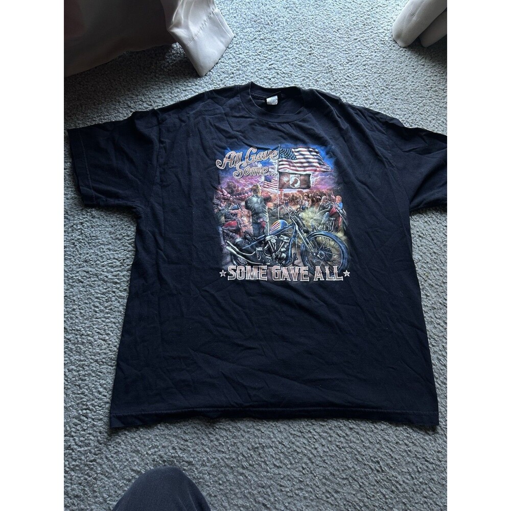 Hot Leathers All Gave Some, Some All Biker T-Shirt, Honor POWs Not Forgotten  XL